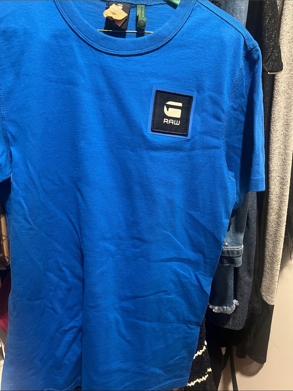 G-Star Men’s Royal Blue Logo Crew Tee